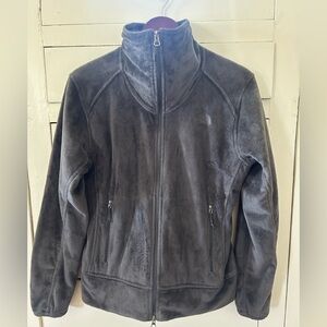 The North Face Charcoal Gray Plush Full-Zip Fleece Jacket